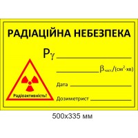 Табличка радиационная опасность